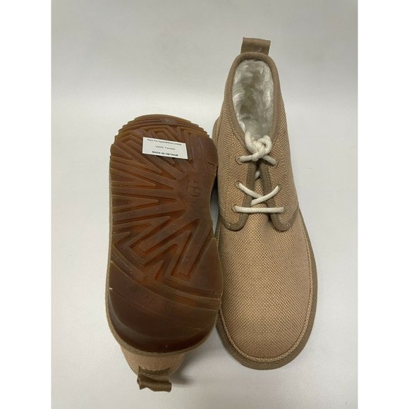 UGG Men’s Neumel Natural Canvas Chukka Boots Brown Size 10 US main image 4